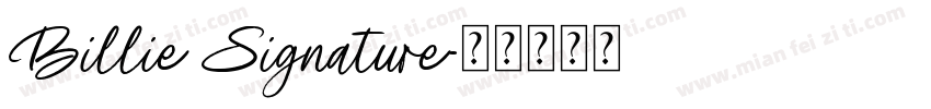 Billie Signature字体转换